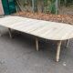 Louis Philippe extendable dining table with 8 leaves, renovated, 350cm, 19th century.