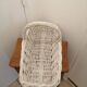 Panier en osier blanc vintage pour fleurs ou autres