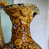 Fat lava vase signed henri collioure 1978