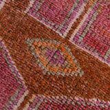 3x10 Pink & Brown Oriental Vintage Runner, 90x317Cm