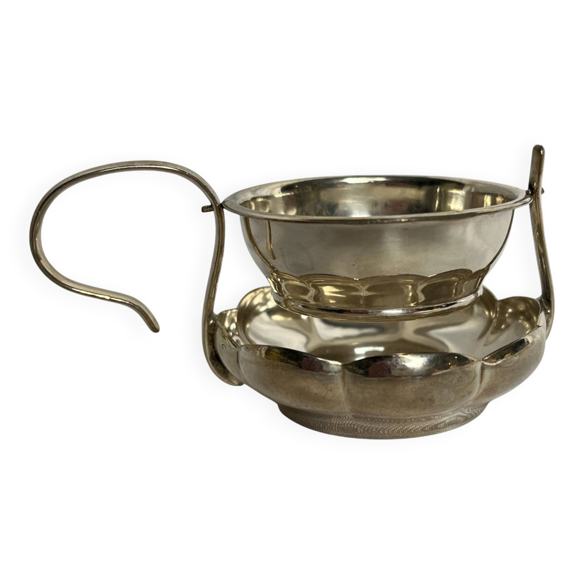 Tableware, silver-plated tea strainer, Floreat, 20th century