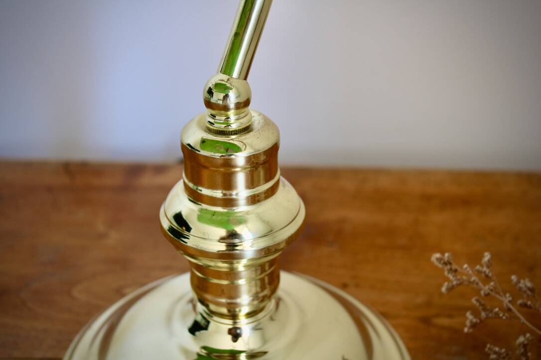 Vintage green opaline notary lamp