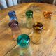 Colored liqueur or coffee glasses