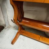 cherry wood secretary with lyre base from the 50s-60s
