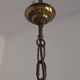 Petite Brass Vintage French Mid Century Traditional 3 Light Chandelier 5365