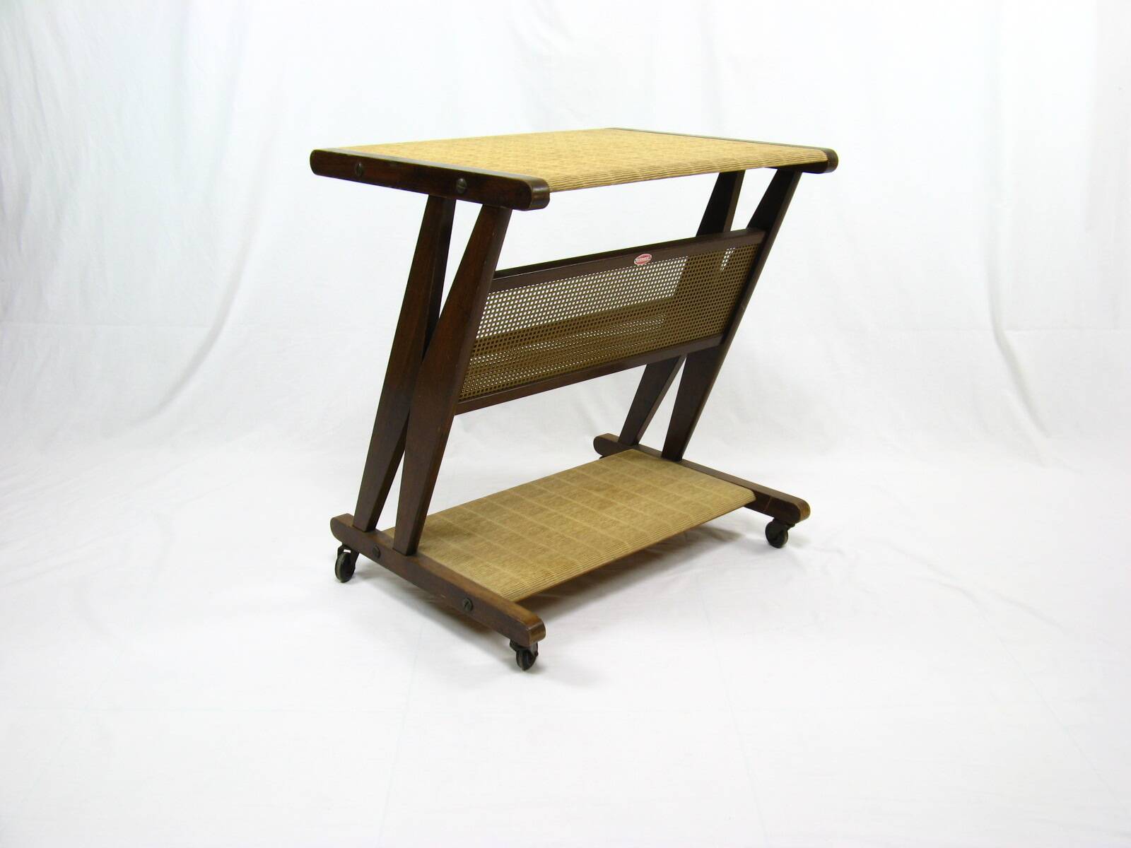 Jullian serving unit on wheels, vintage