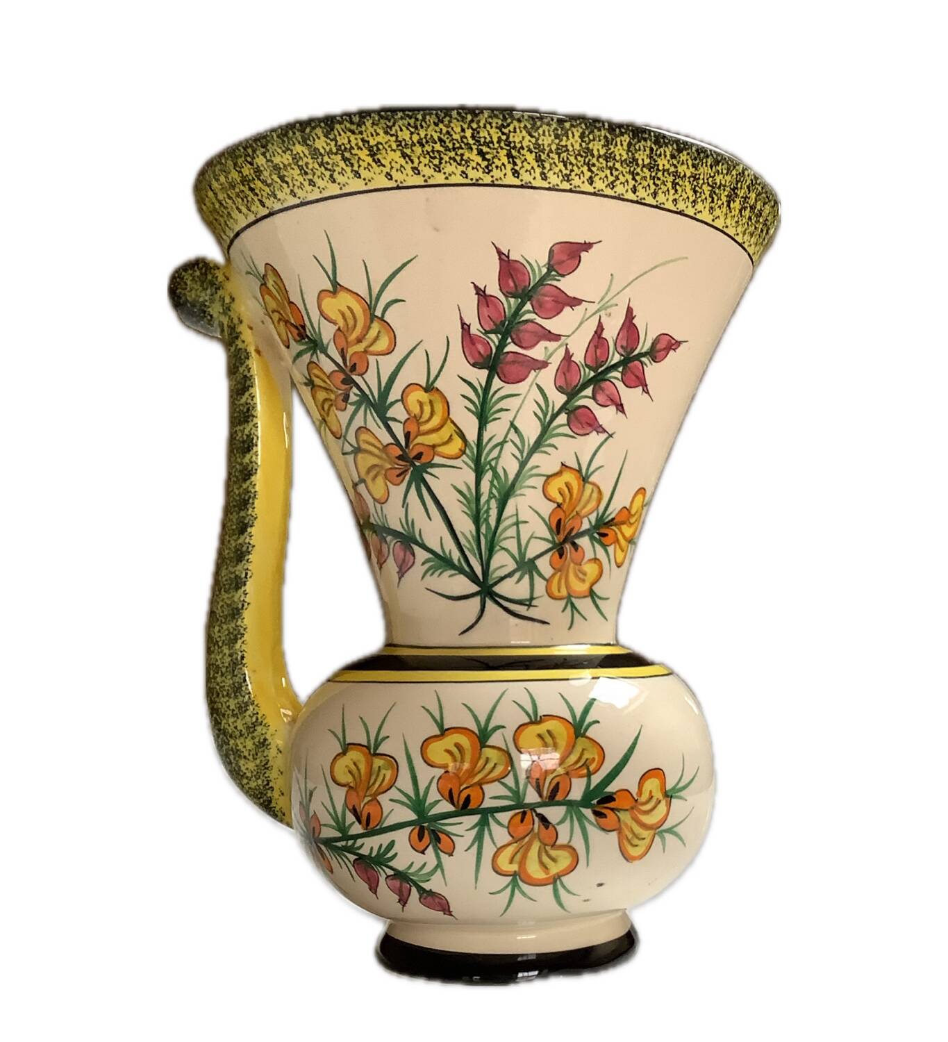 Henriot Quimper polychrome earthenware vase