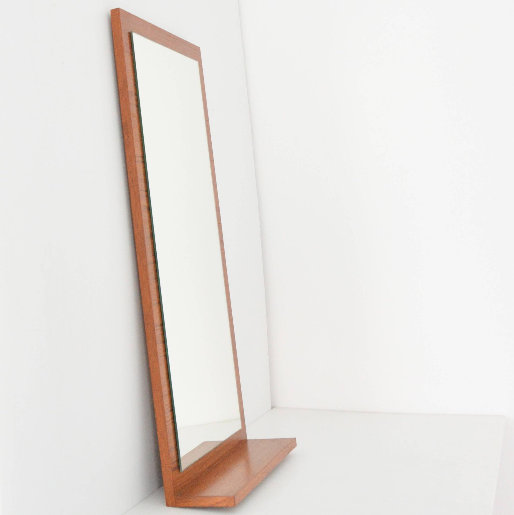 Scandinavian teak wall mirror 1960