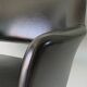 Modernist armrest chair, chrome and skai, Belgium 1960