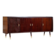 Vintage Art Deco sideboard with stylish legs and brass elements, 1930s