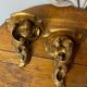Pair of gilded wood wall consoles