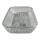 Coupelle rectangulaire en verre taillé 14,5x9,5cm