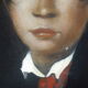 Portait, tondo sur bois  57 x 47cm