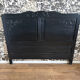 Vintage headboard 140 matte black refurbished Art Deco