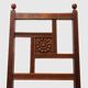 Art Deco oak side chair with carved rosette back and turned front legs, Bel
