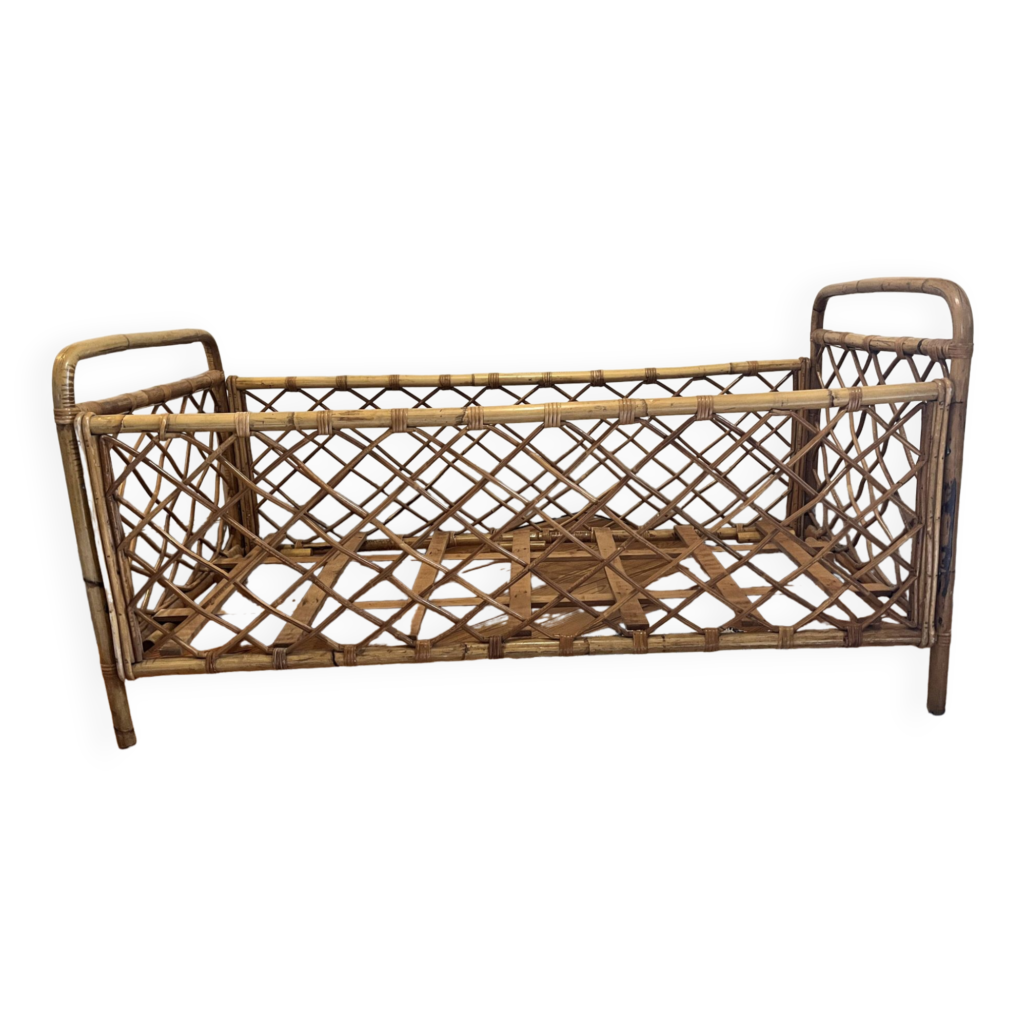 Lit Enfant En Rotin Liberty 90x190cm - Naturel - Paris Prix - Neuf