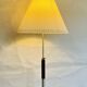 Mid-century floor lamp in teak and aluminum design w/ shade - Denmark 1960s