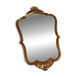 Vintage Hollywood Regency gold mirror, mid-century style, Belgium 1s.