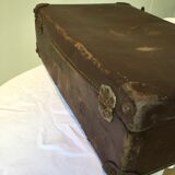 Suitcase box vintage with labels