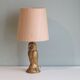 Vintage table lamp, nice golden metal 1970, Belgium