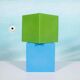 Postmodern cube lamp for children's room, Heico cubism light column.