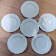 Set of 6 white porcelain dessert plates from Limoges