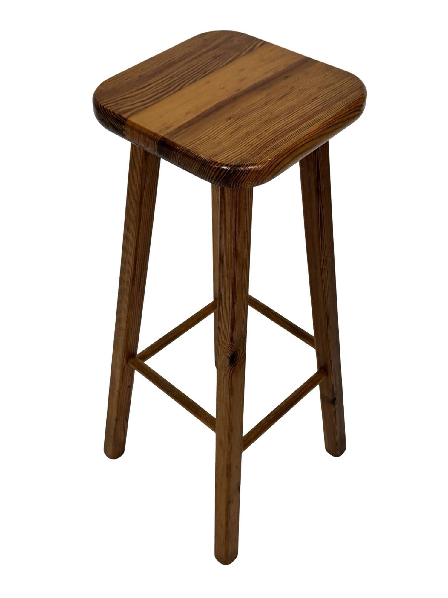 Vintage bar stool plant stool pinewood pinewood 1960s