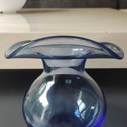 Bohemia Selection ball vase in handmade crystalline. Cobalt blue.