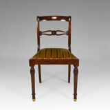 Set of 6 regency style chairs in mahogany, 19th