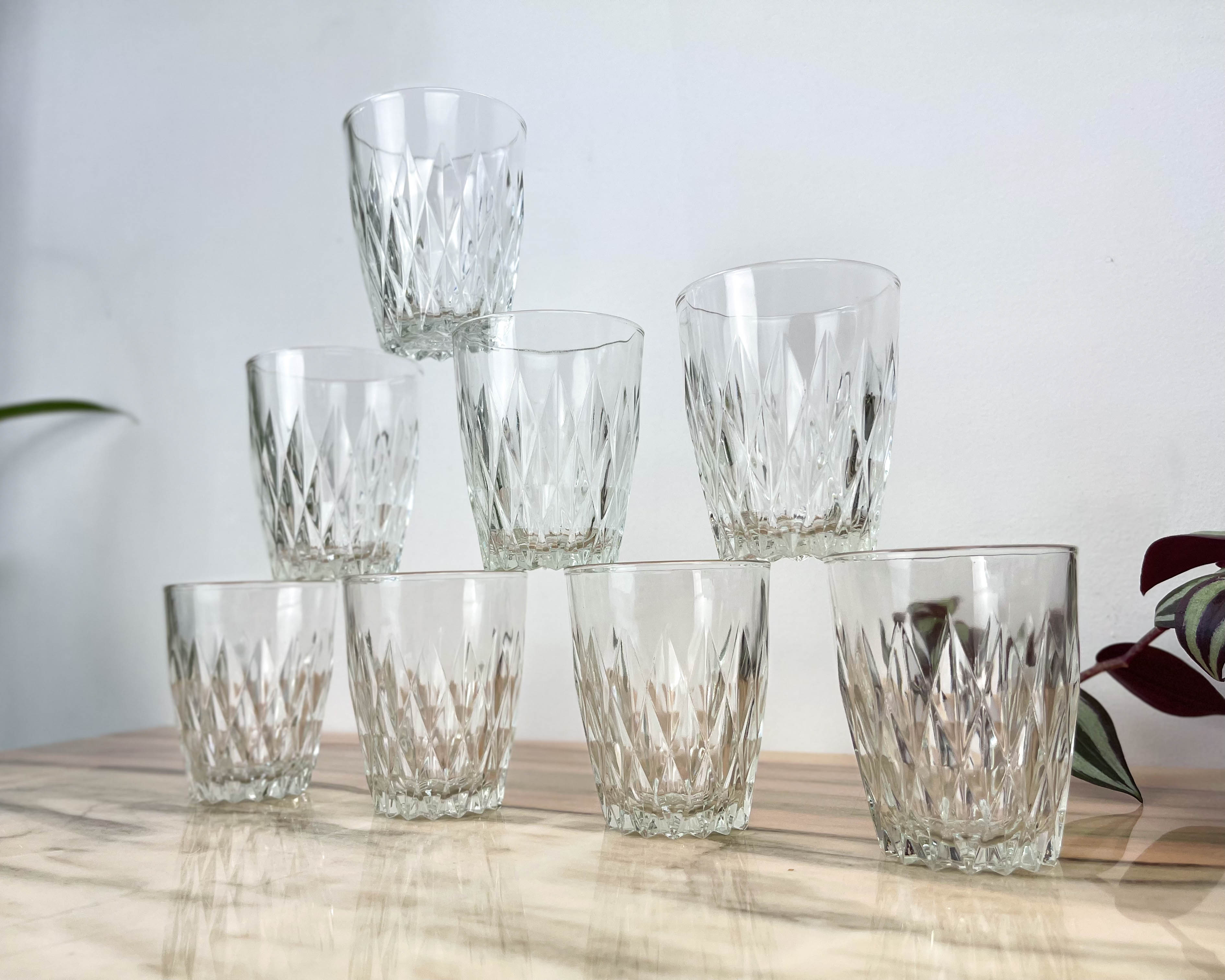 Set de 8 verres à eau années 60