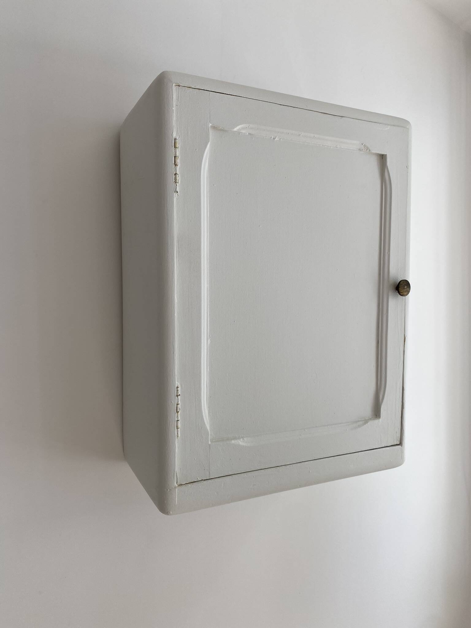 Vintage wall cabinet, White medicine cabinet