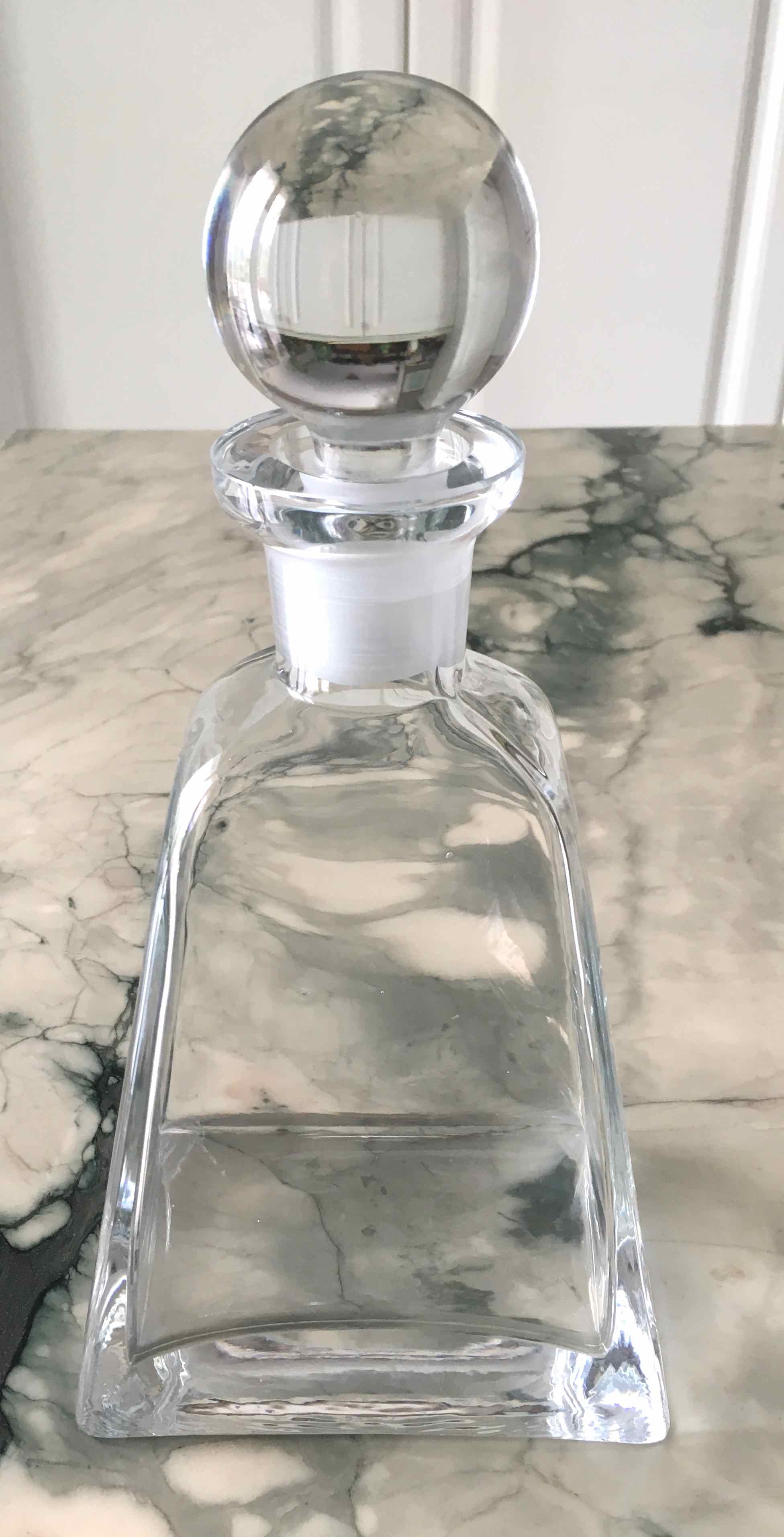 Thick glass carafe bottle 80s