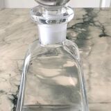 Flacon carafe en verre épais années 80