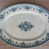 Large serving dish Terre de fer Creil Montereau