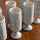 Roger Capron. Set of 8 ceramic glasses, signed and dated 1976