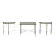 Table basse tripartite style Maison Jansen en laiton, bronze et verre