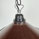 Industrial Dark Red Enamel Factory Pendant Lamp, 1960s