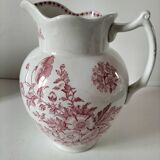 Large earthenware jug – Onnaing pottery (Nord), “Poppy” decoration