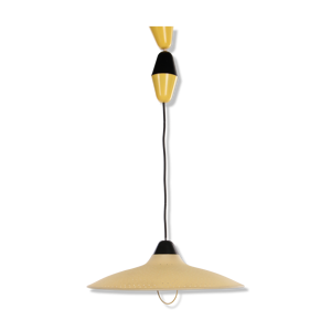 Lampe suspendue jaune Hoso Leuchten rendue très rare par Bauhaus, Allemagne