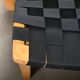 Fauteuil et pouf Bruno Mathsson Pernilla en bois de hêtre et sangles