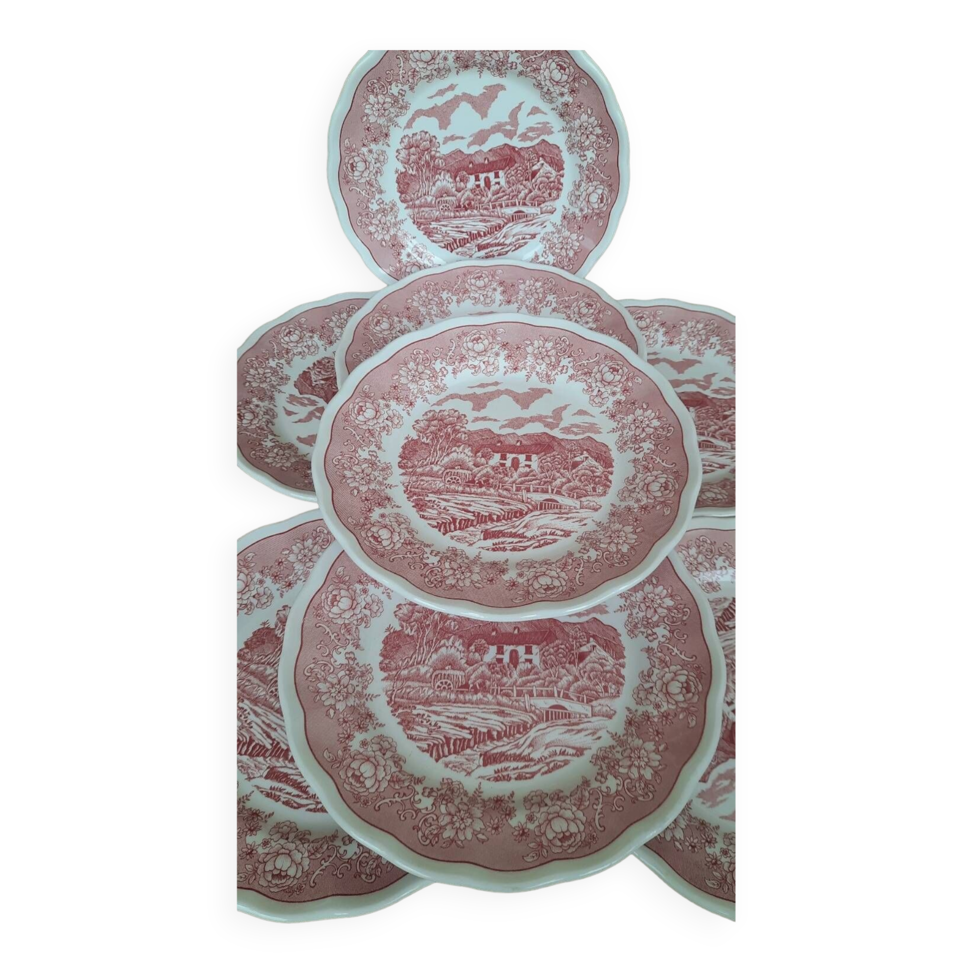 Swiss Landscape dessert plate