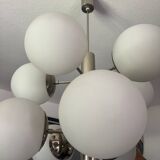 Sputnik Chandelier with 10 Globes, 1970s