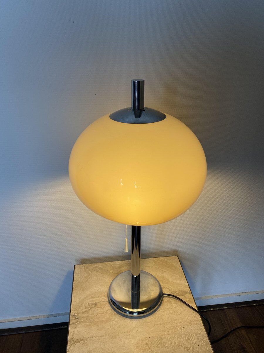 Guzzini Italy 1960s chrome-plated desk lamp