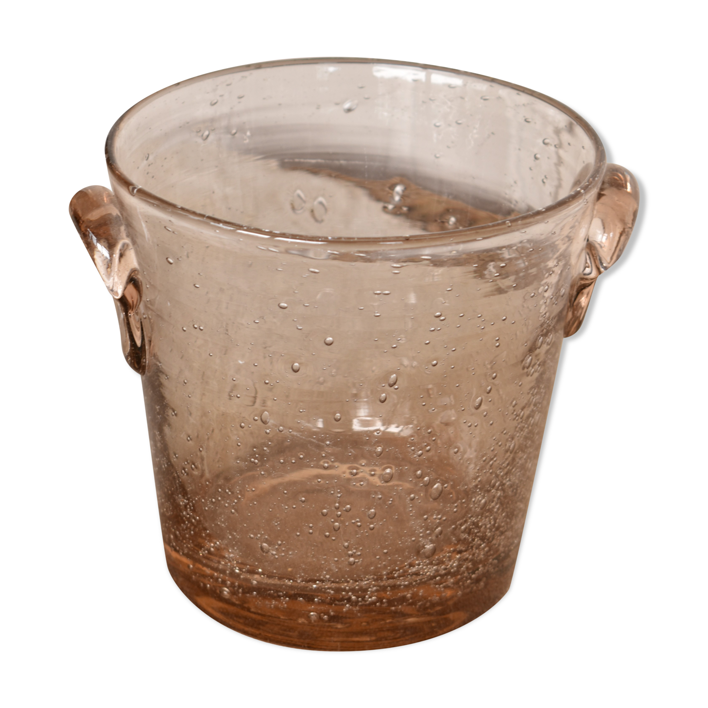 Ice bucket biot old bubble glass