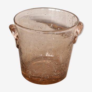 Ice bucket biot old bubble glass