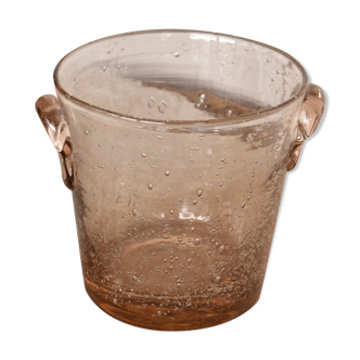 Ice bucket biot old bubble glass