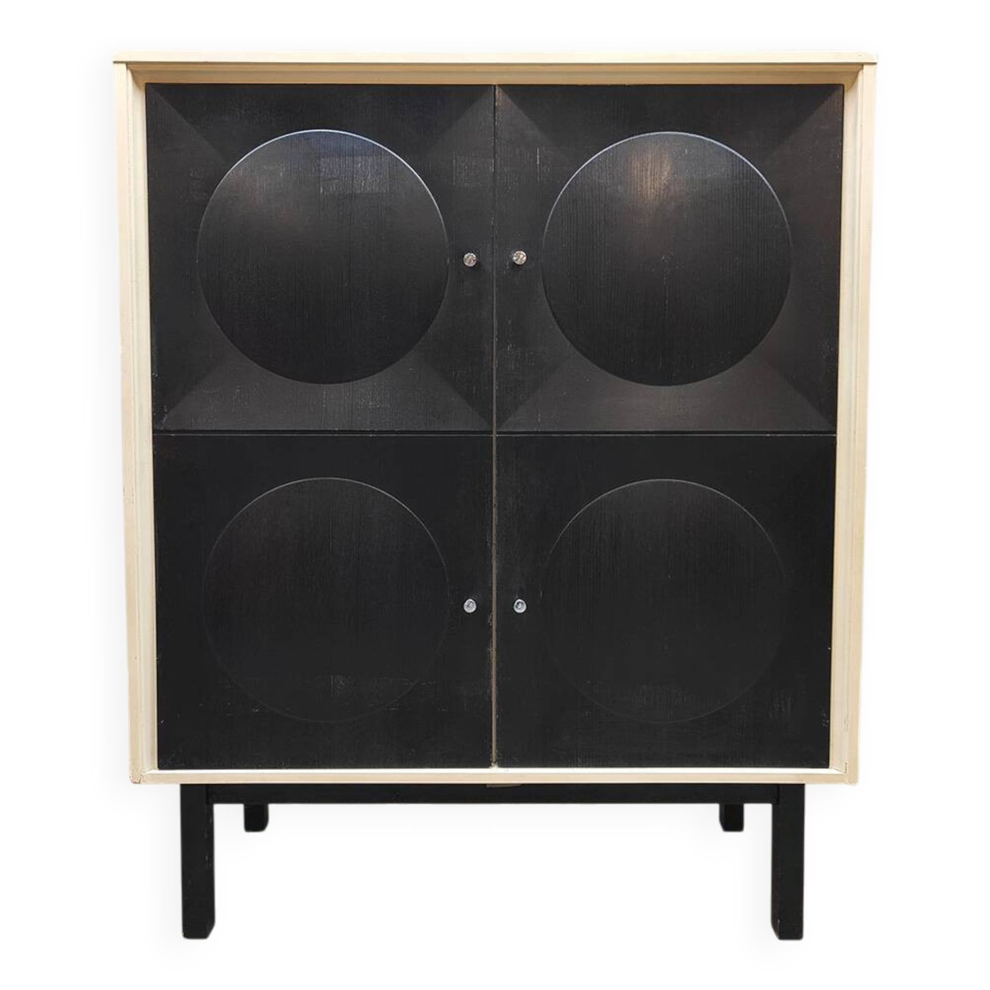 Brutalist circular cabinet vintage 'Geometric design'