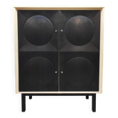 Armoire circulaire brutaliste vintage « Design géométrique »