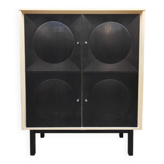 Armoire circulaire brutaliste vintage « Design géométrique »