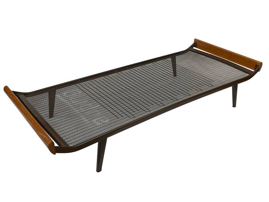 Vintage Auping Cleopatra daybed in teak metal design by Dick Cordemeyer